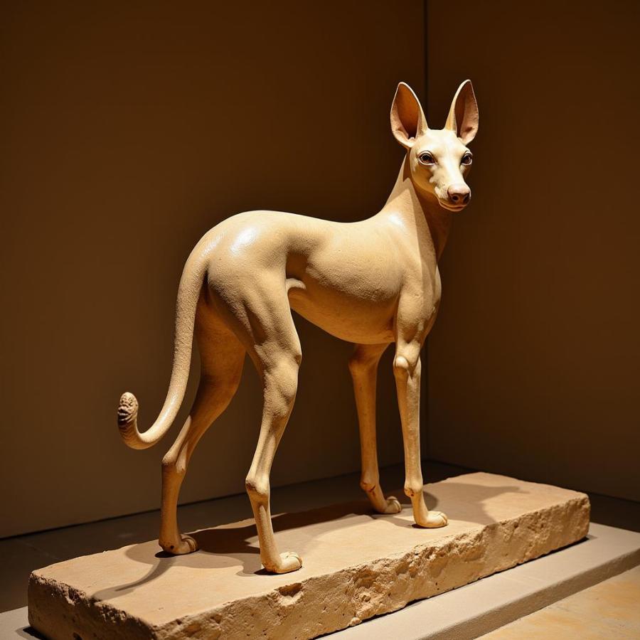 Tesem Dog Statue in a Pharaoh's Tomb