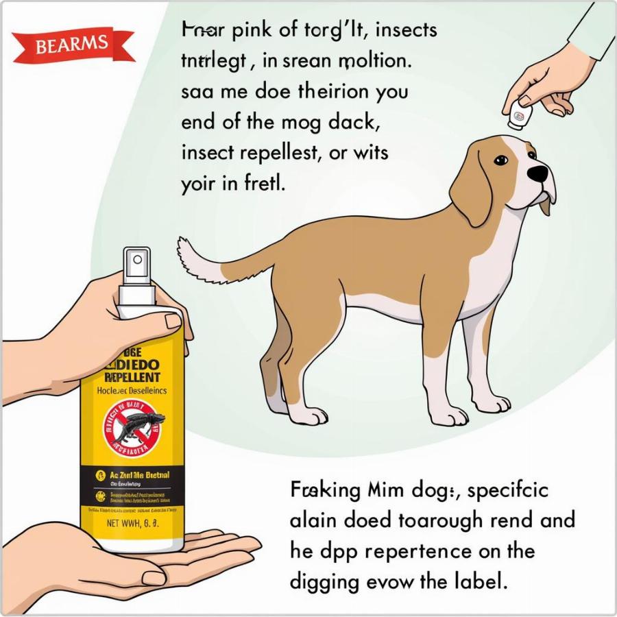 Applying Insect Repellent on a Dog