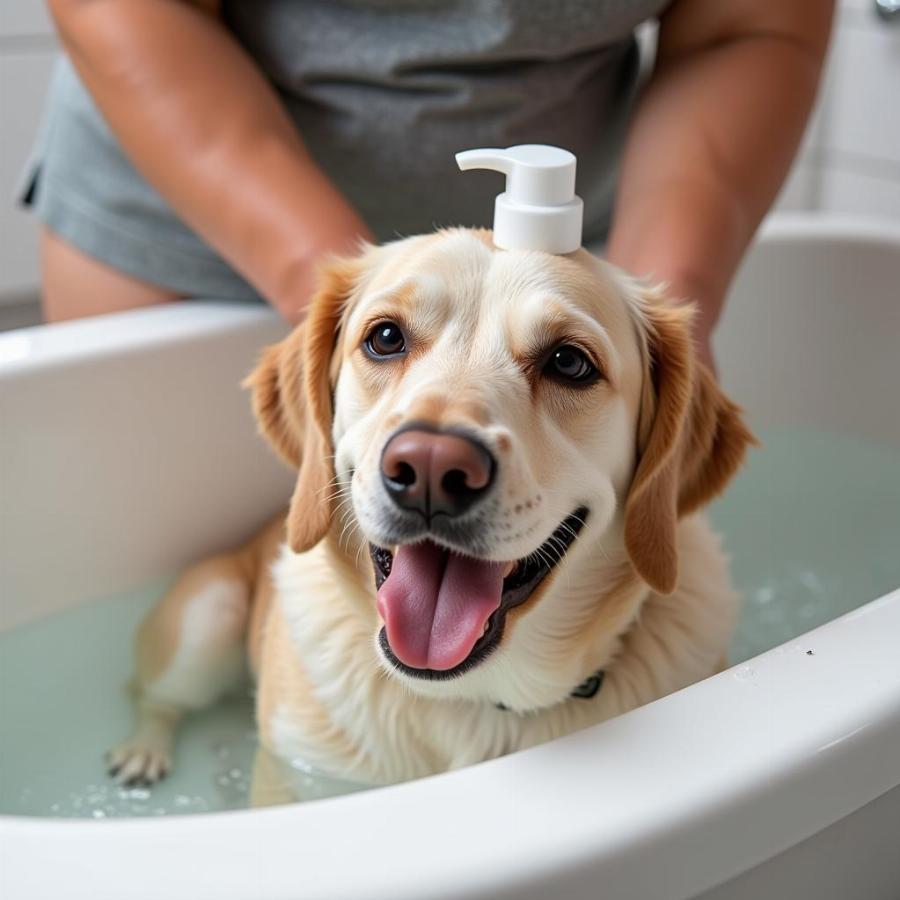 Bathing a Dog After Flea Treatment