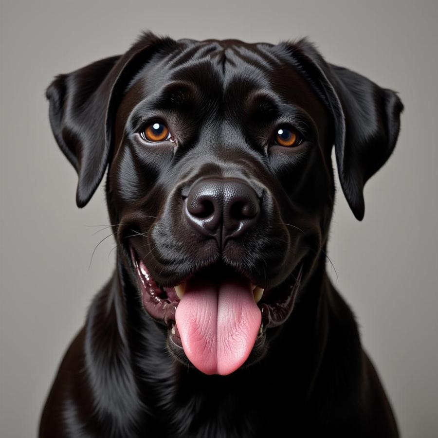 Black Boxer Dog Close-up