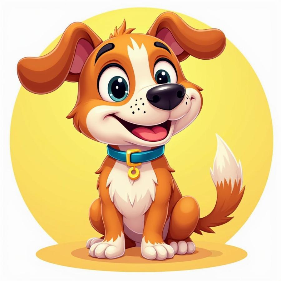 Cartoon Dog Graphic: A Colorful Illustration