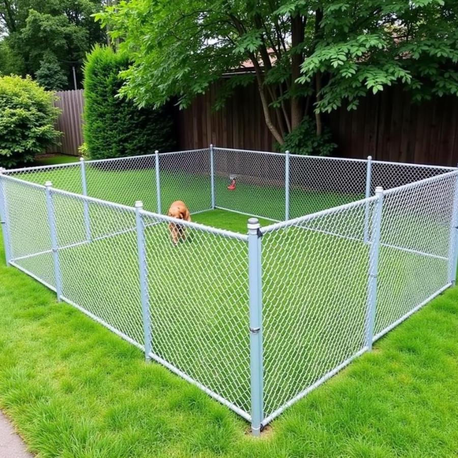 affordable-chain-link-fence-for-dogs