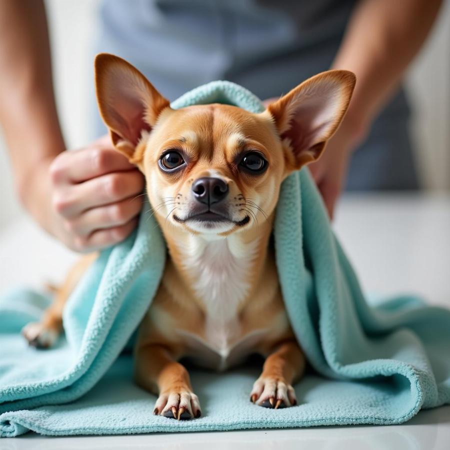 Chihuahua Getting Dry