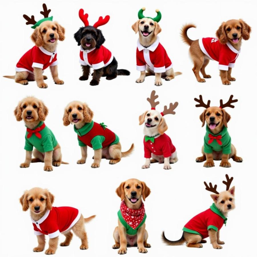 Festive Christmas dog outfits