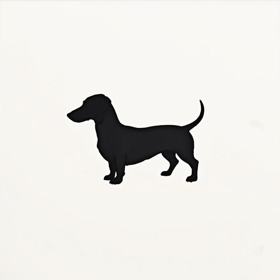 minimalist-black-ink-dachshund-silhouette-tattoo