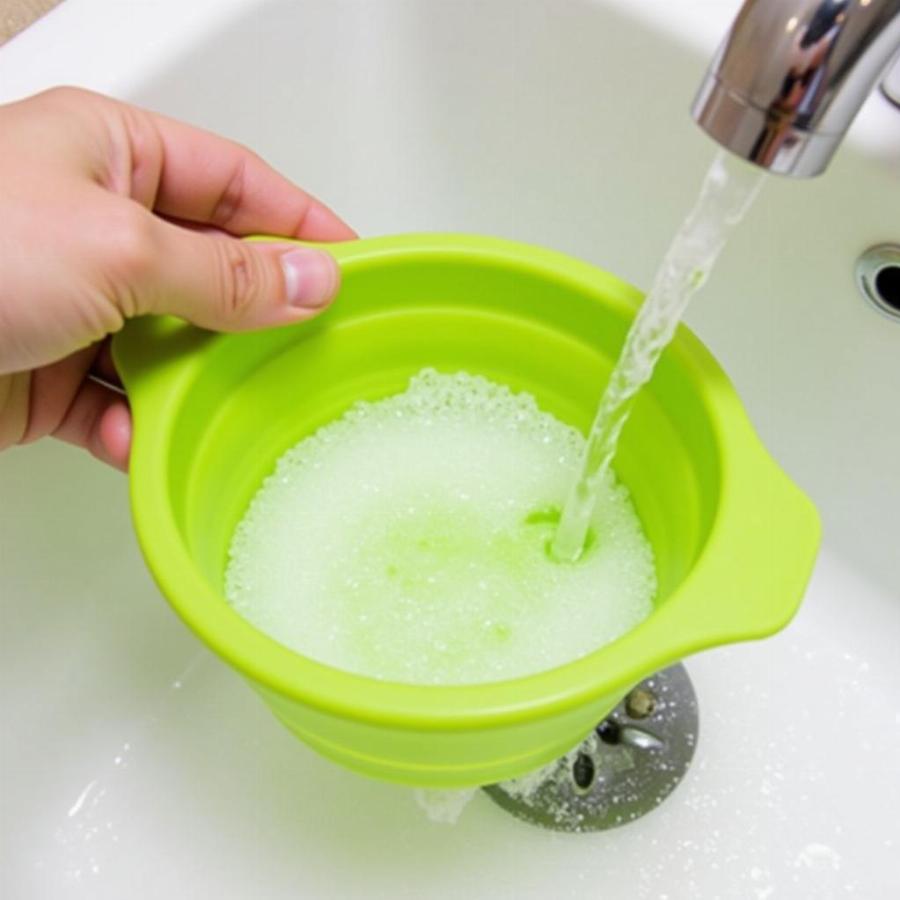 Cleaning a Travel Dog Bowl