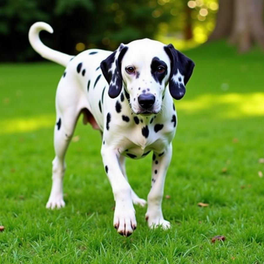 Dalmatian with Black Spots