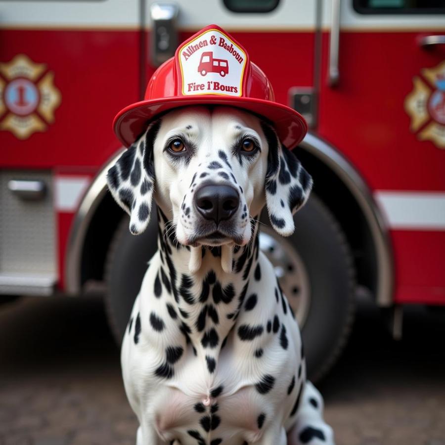 Dalmatian firefighter dog