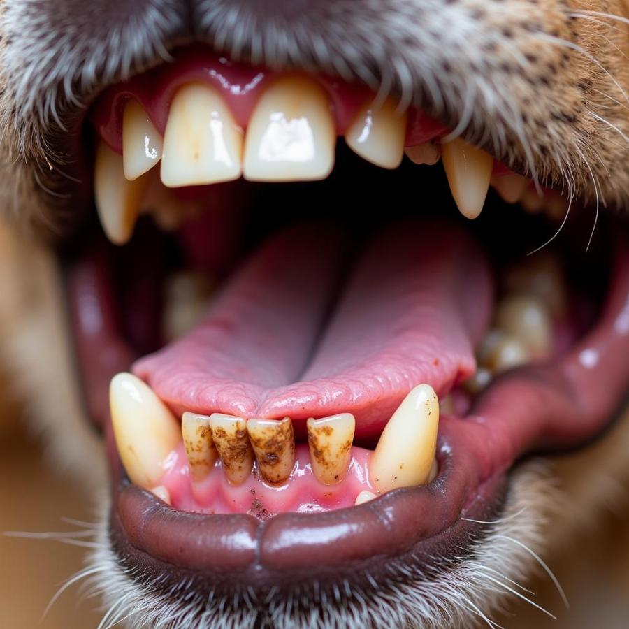 Dog with dental disease