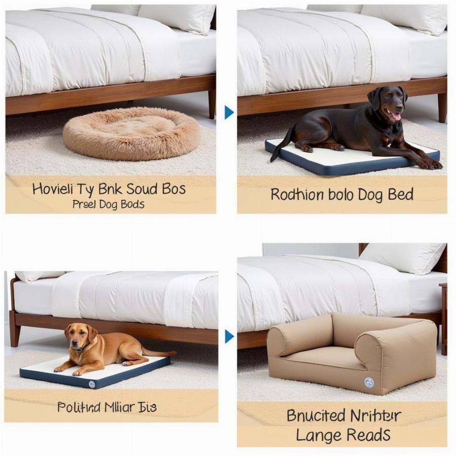 Variety of Dog Bed Styles Placed Under a Bed