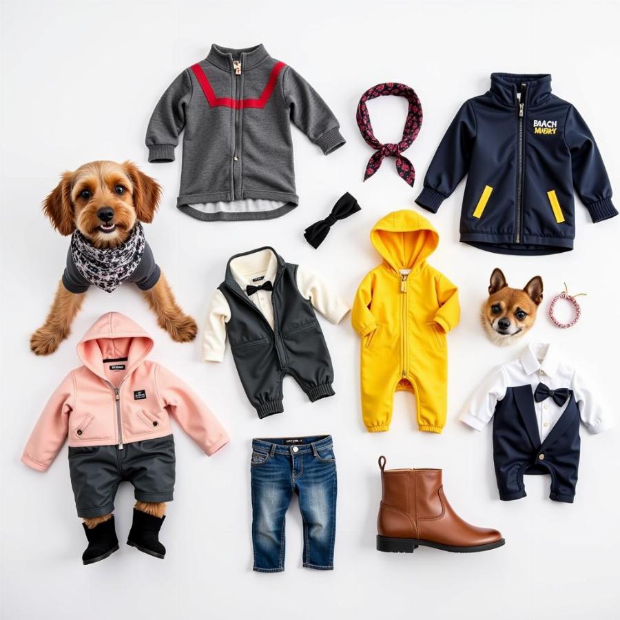 Various Dog Clothes and Accessories