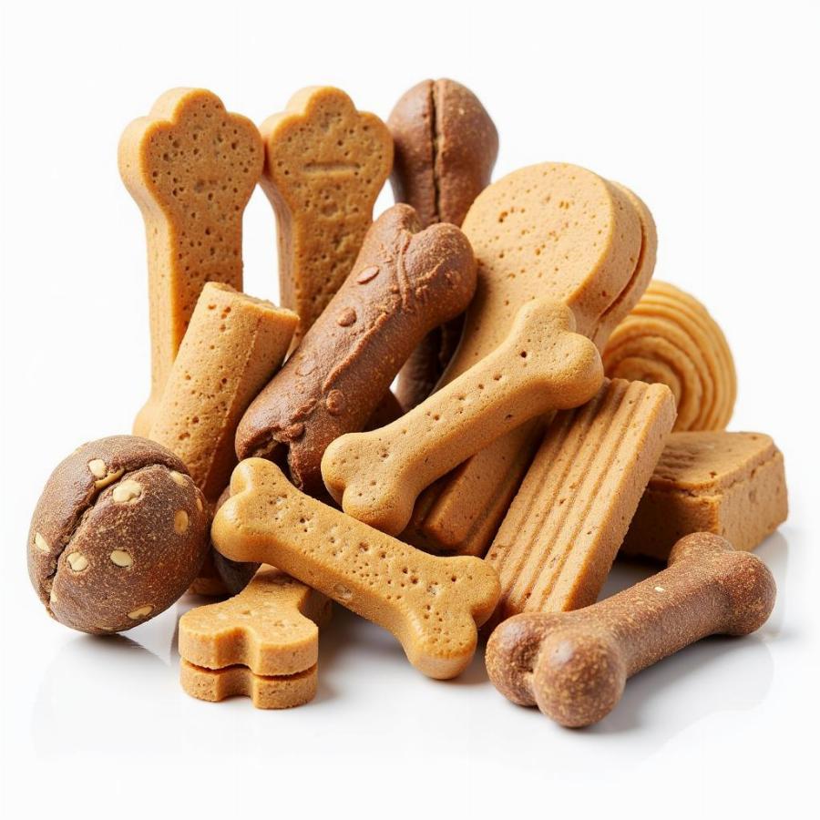 Variety of fiber-rich dog treats