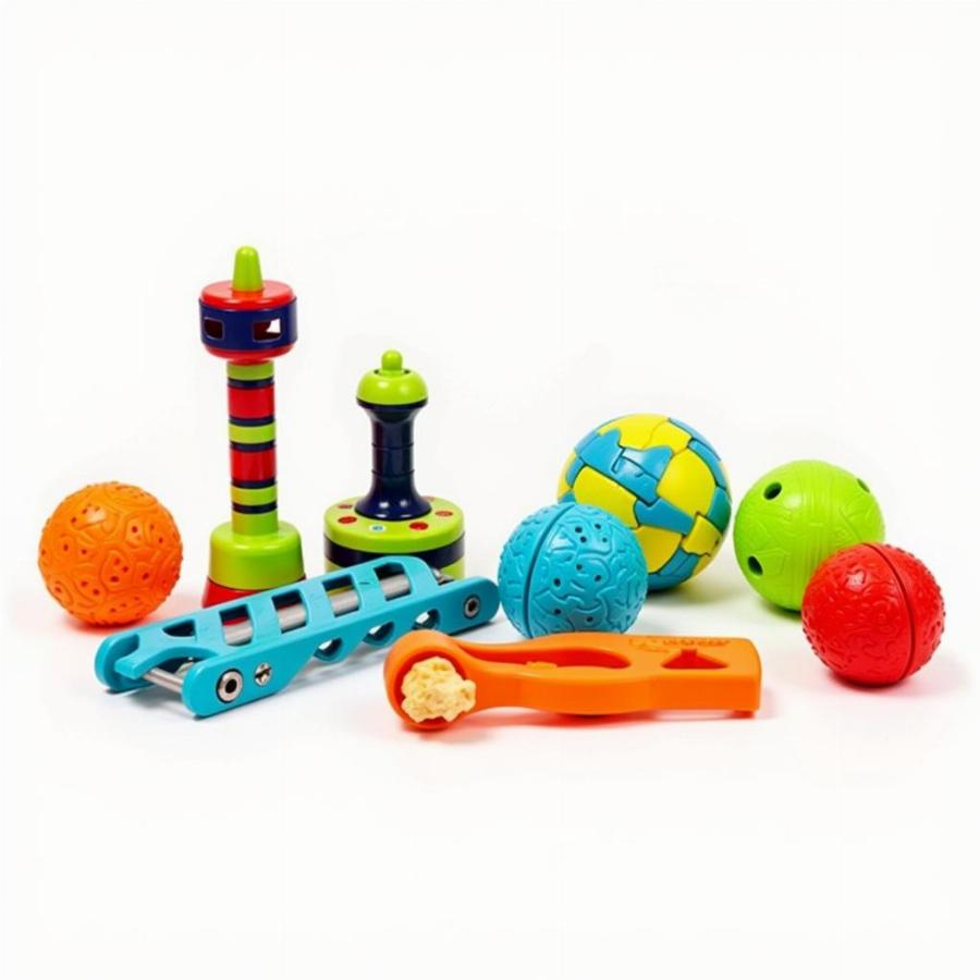 A variety of mechanical dog toys for different play styles