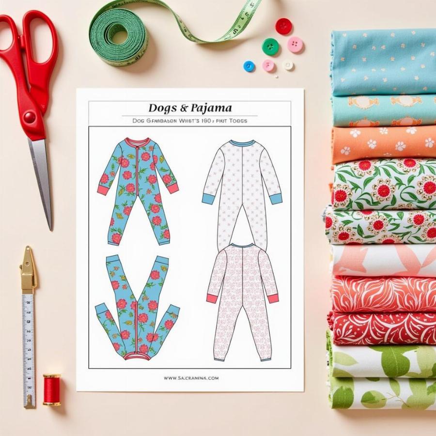 DIY Dog Pajama Fabric and Supplies