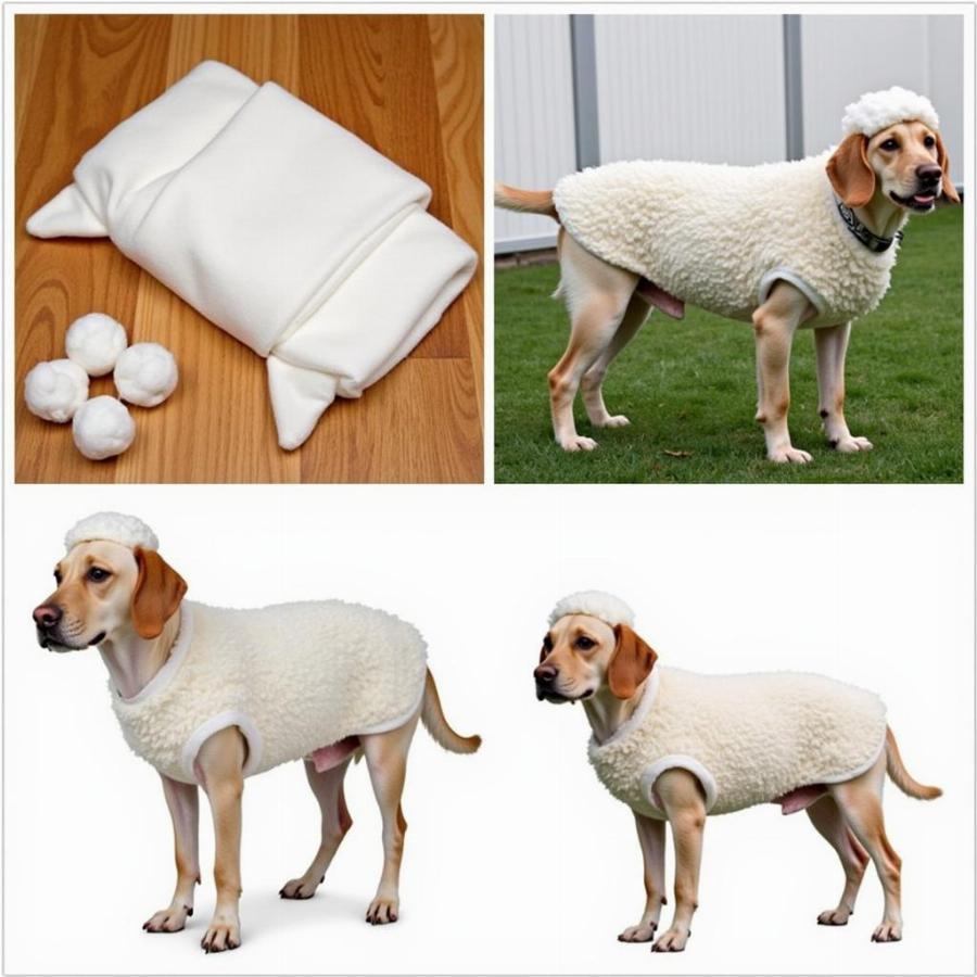 DIY Sheep Costume for Dogs