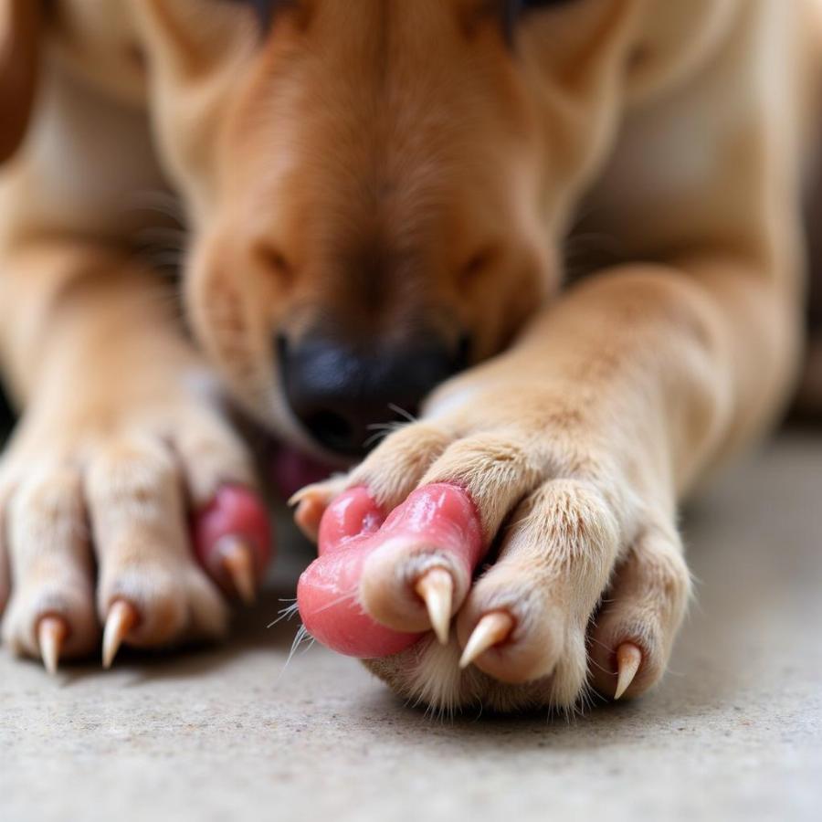 Dog Biting Paw Due to Allergies