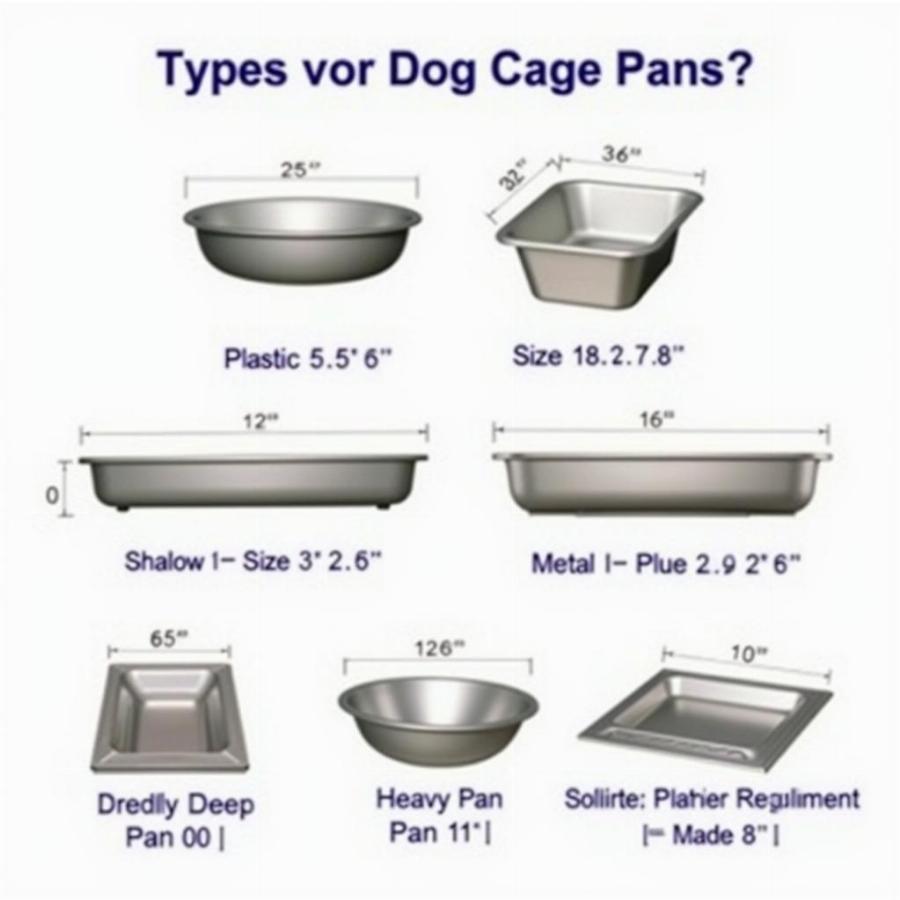 Different Dog Cage Pan Types