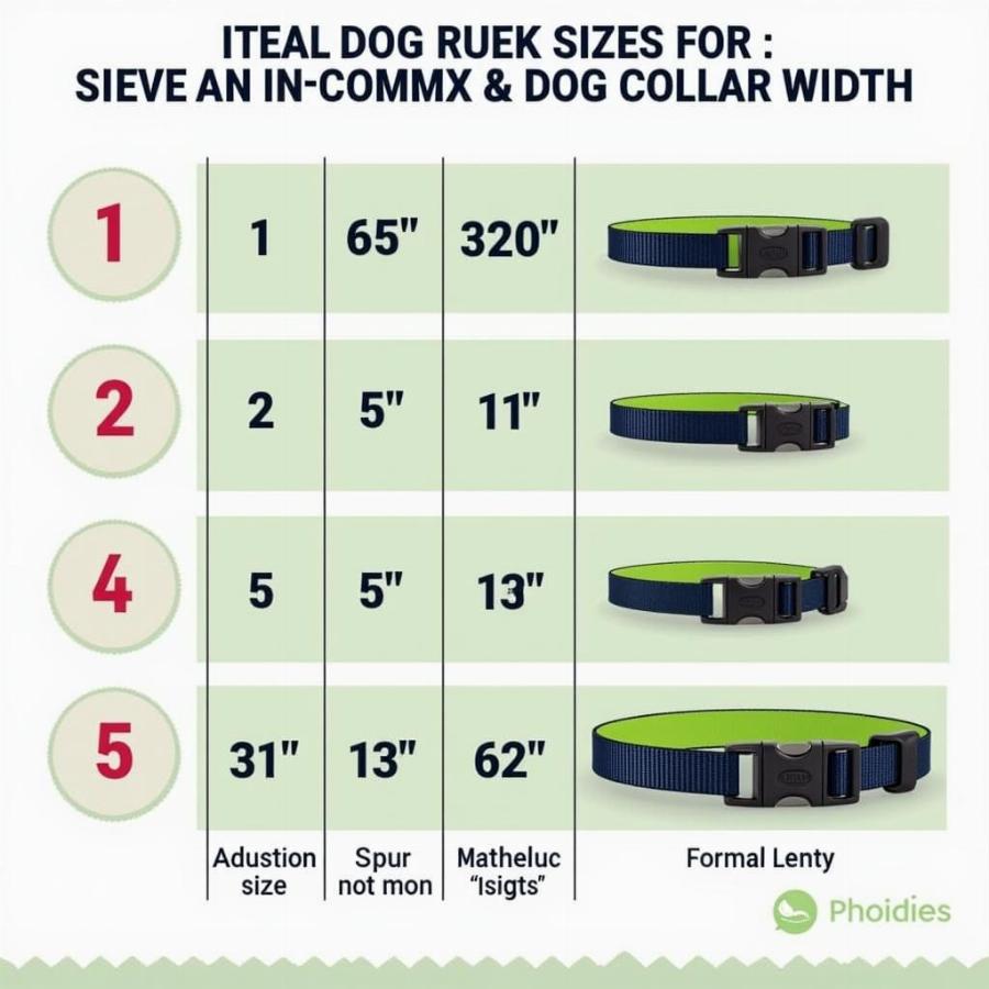 Dog Collar Slider Letter Sizes