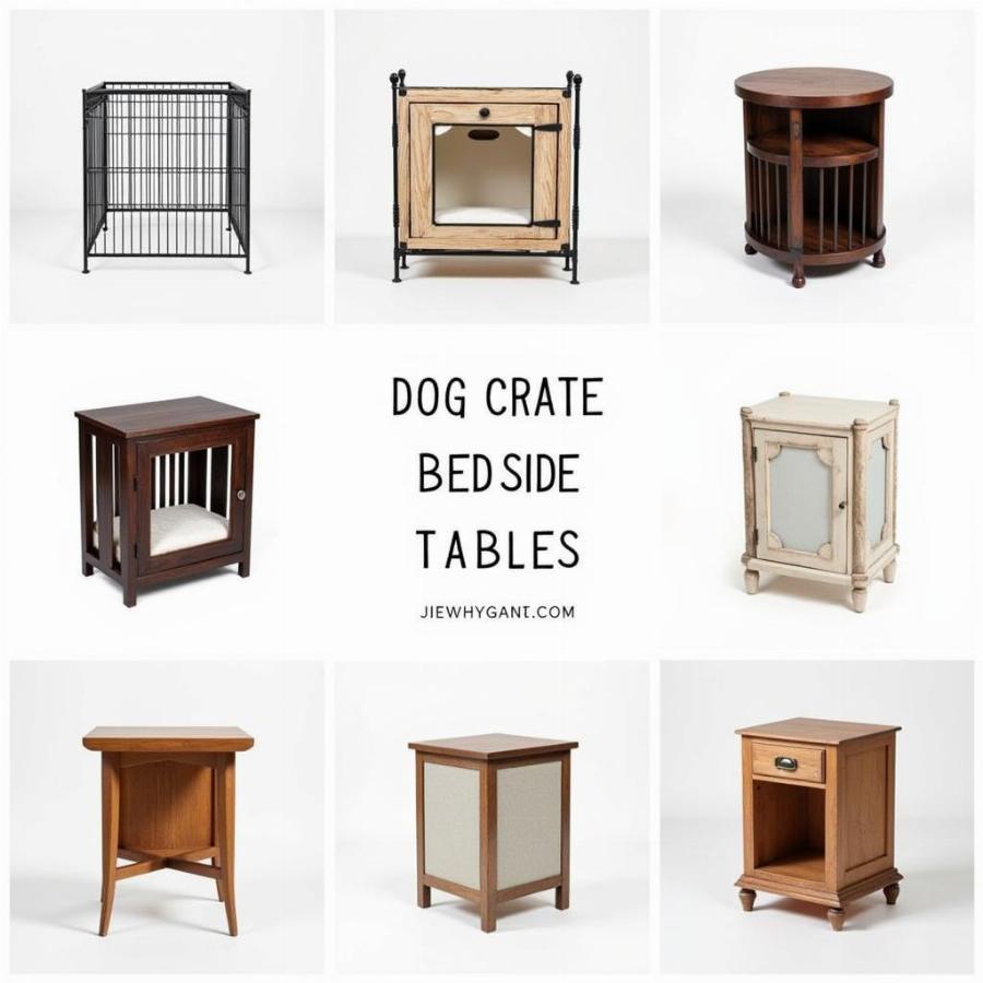 Different Dog Crate Bedside Table Styles