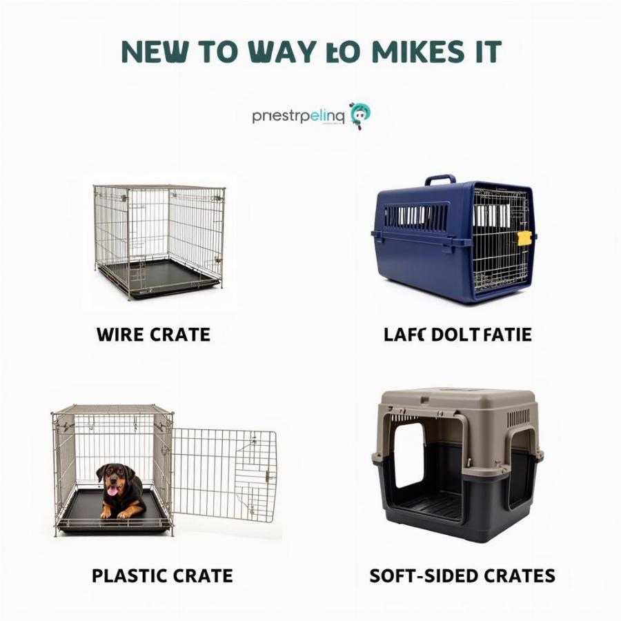 Various Dog Crate Options