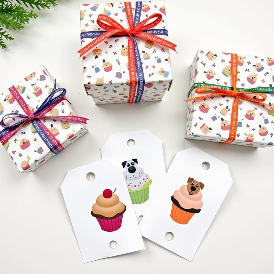 Dog Cupcake Printable Gift Tags