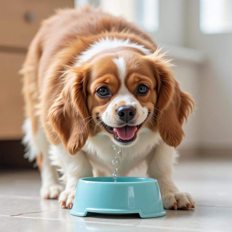 Dog Drinking Water