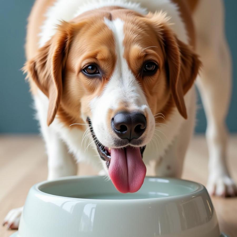 Dog Drinking Water