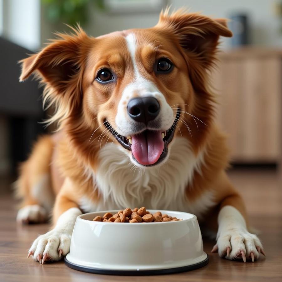 Happy Dog Enjoying Wegmans Fish Dry Dog Food