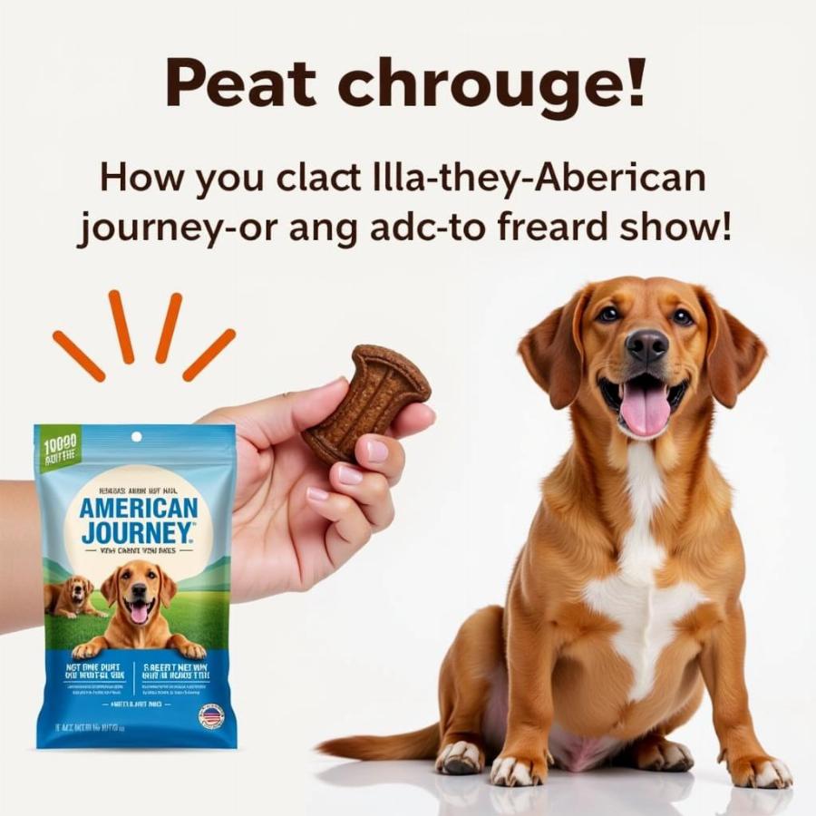 Happy Dog Eating American Journey Treat