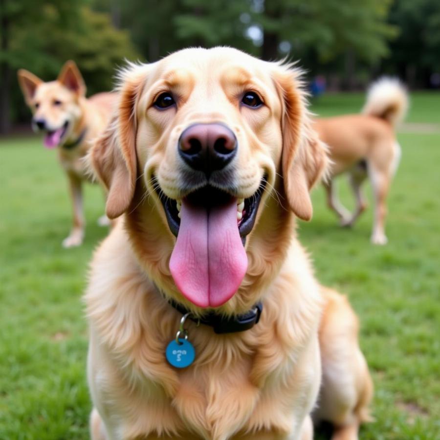 Happy dog at Esperance Park