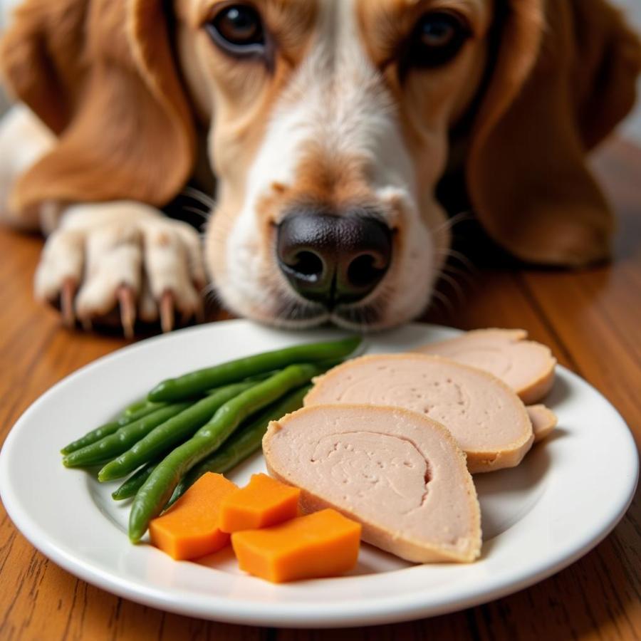 Dog Enjoying Thanksgiving Treats