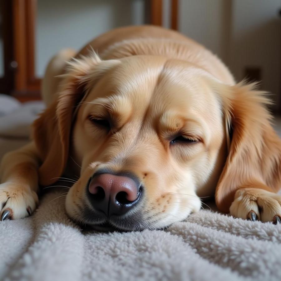 Dog Showing Signs of Drowsiness from Pregabalin