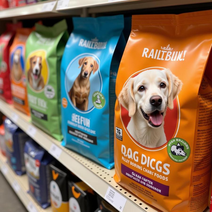 Different dog food bags