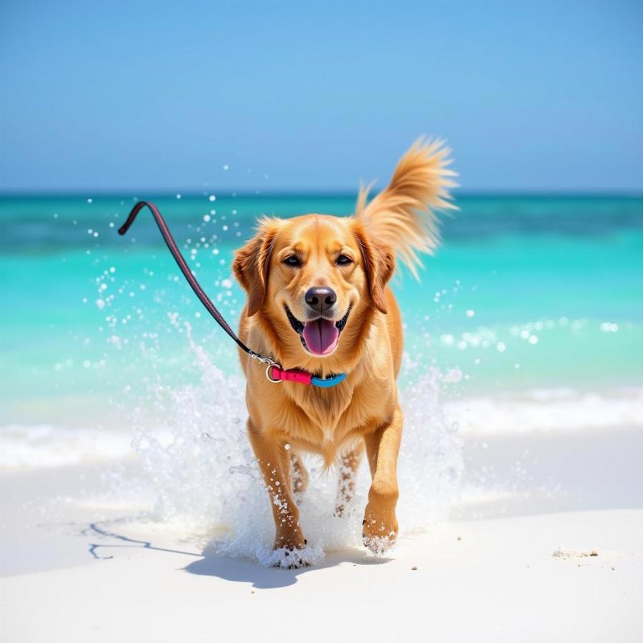 Dog Enjoying Pensacola Beach