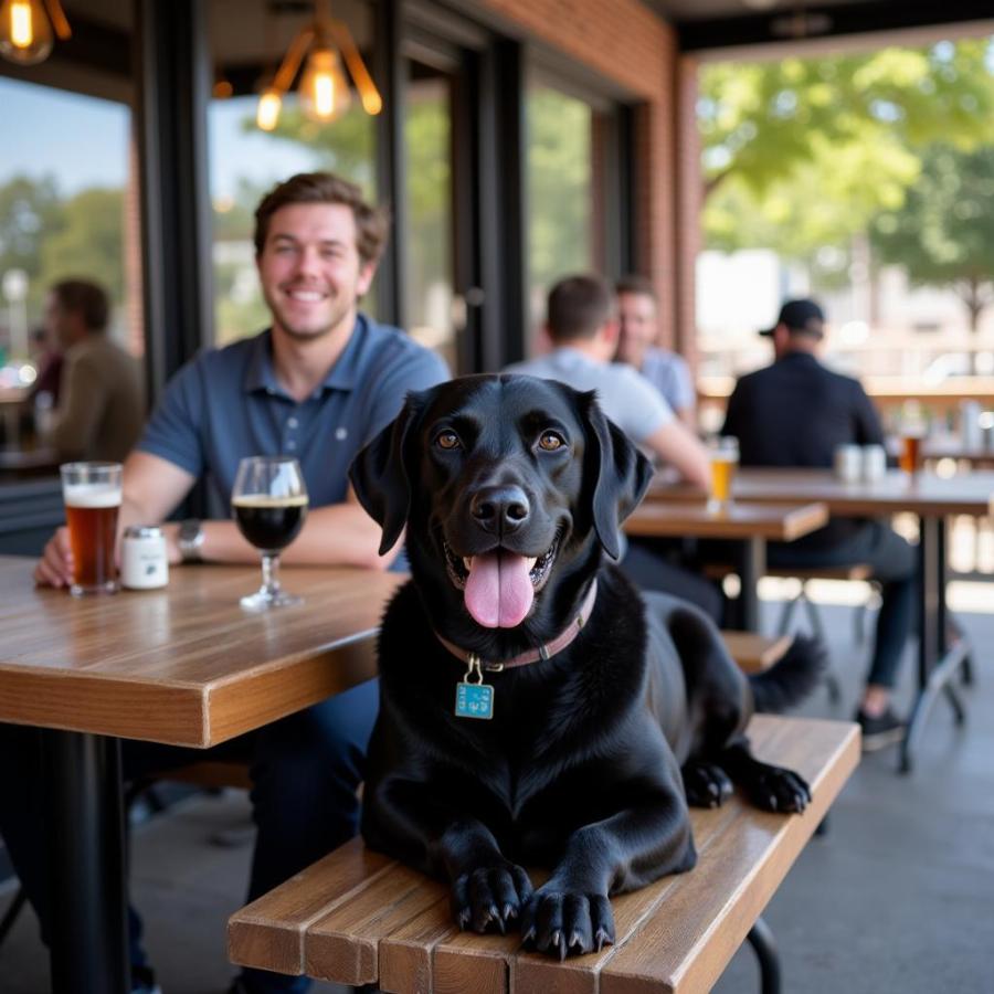 Dog at a Brewery