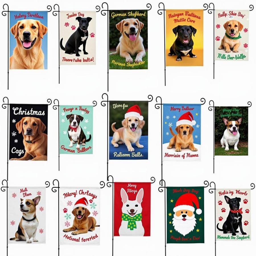 Variety of Dog Garden Flags