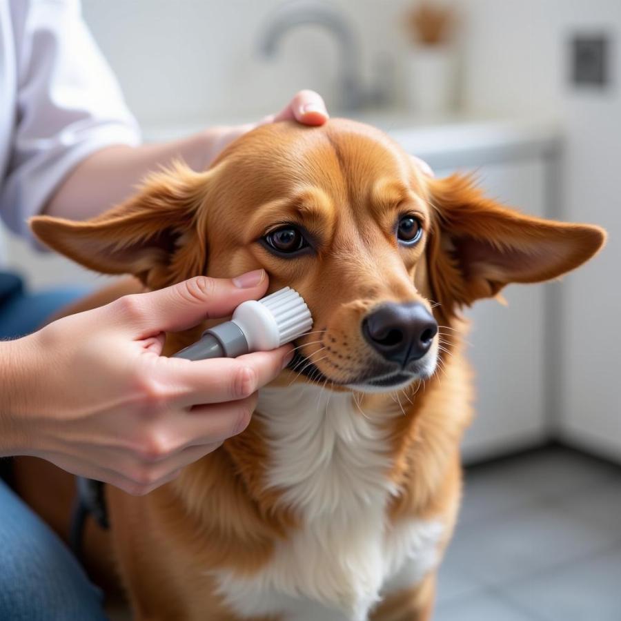 Dog Getting Ear Cleaned