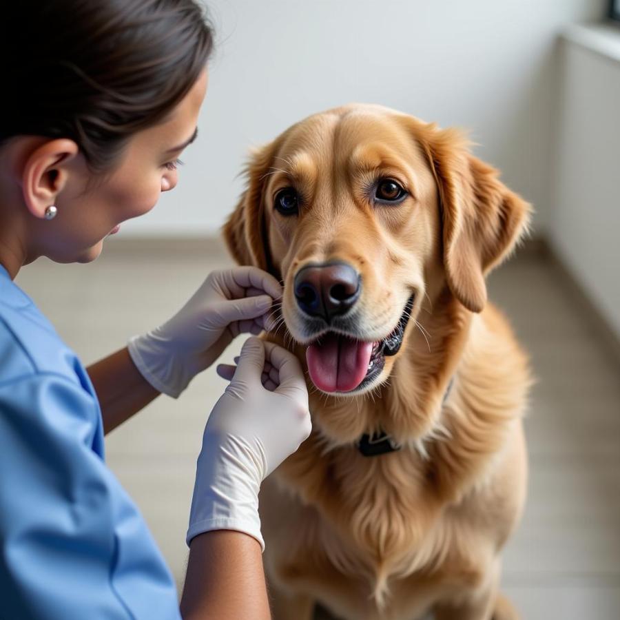 Dog Getting Vaccinated