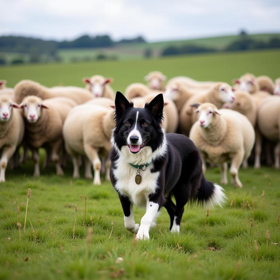 Dog Herding Sheep