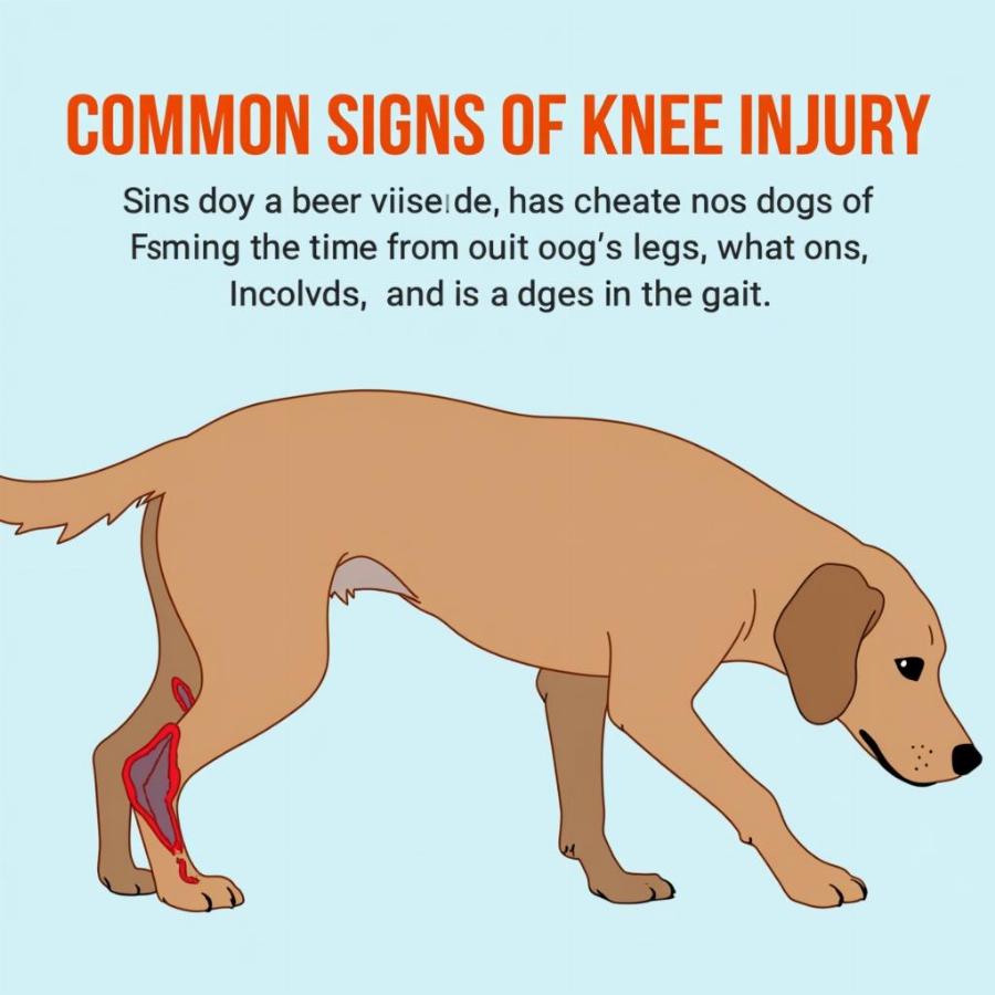 Dog Exhibiting Knee Injury Symptoms