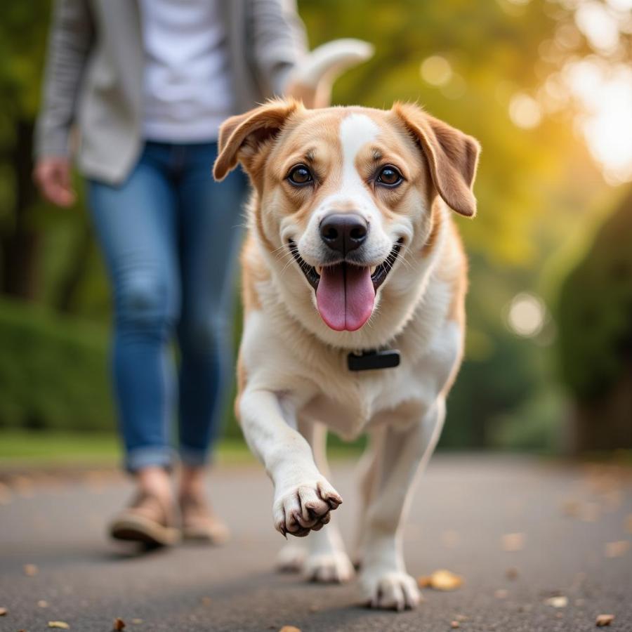 Dog limping after falling down stairs