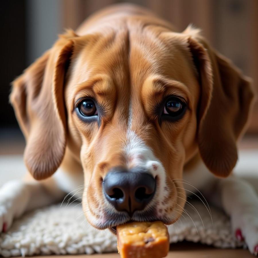 Dog Looking Sad After Eating Oreos