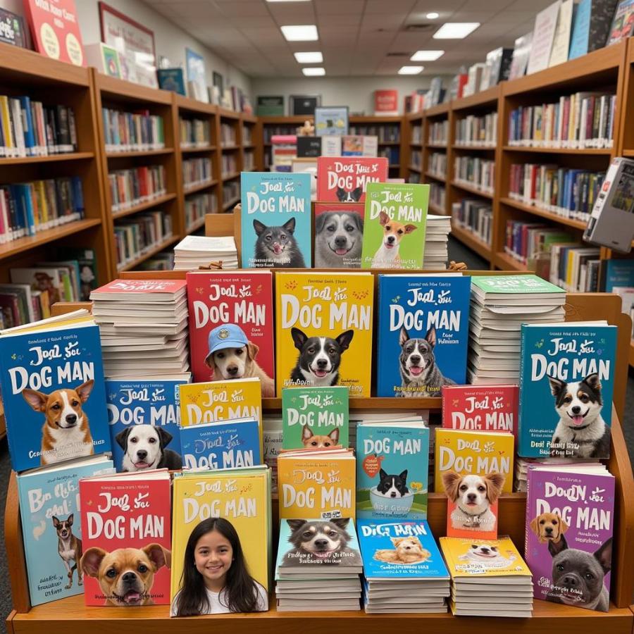 Dog Man Books on Display