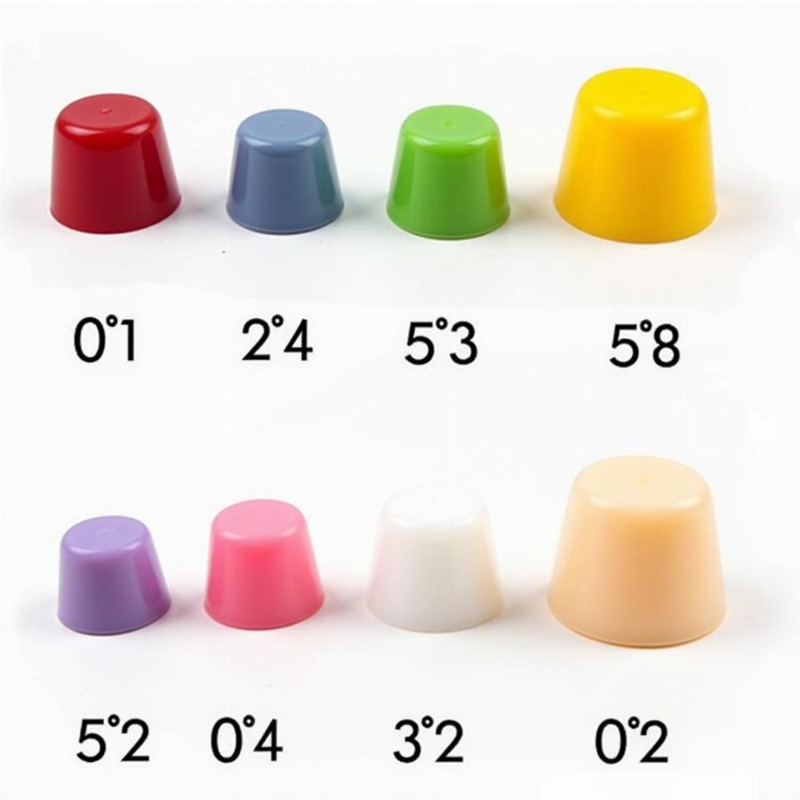 Dog nail caps in a variety of colors and sizes