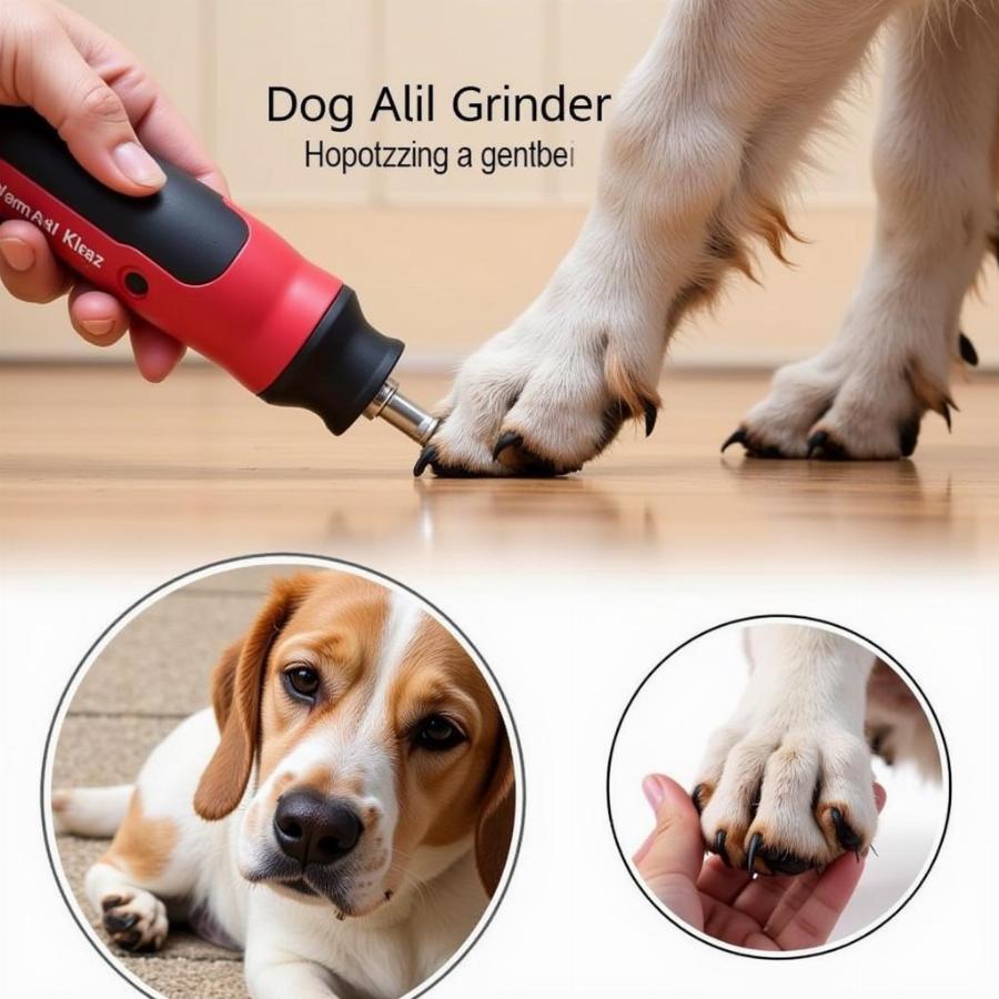 Dog Nail Grinder in Use