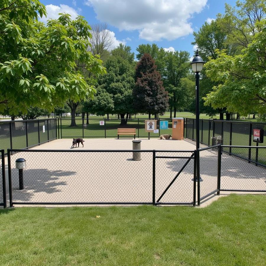 Dog Park in Birmingham MI with Fenced Area