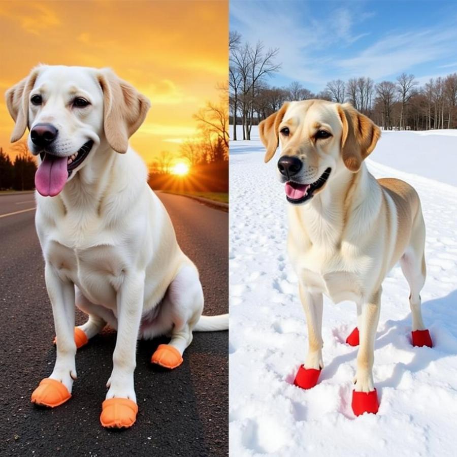 Dog Paw Protectors for Summer and Winter