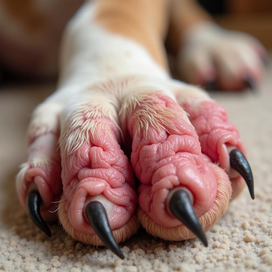 Dog Paw Redness and Inflammation