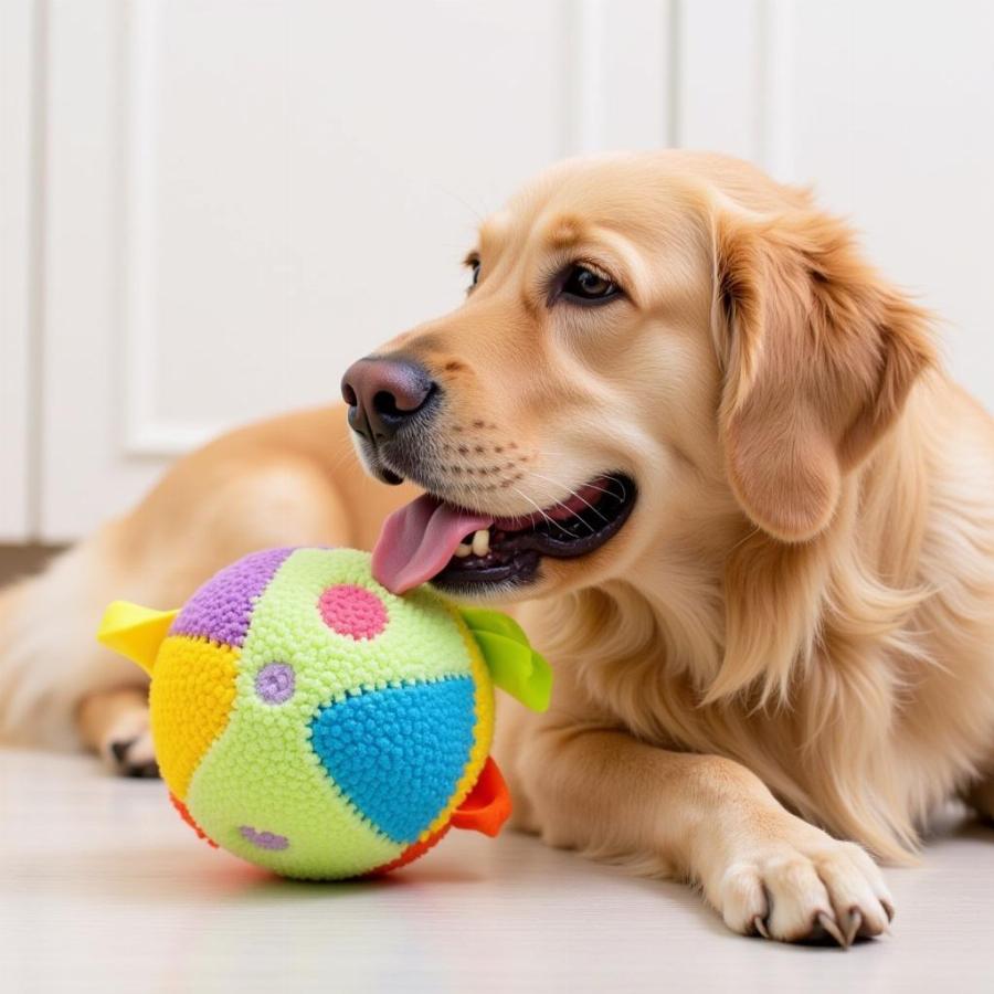 Dog Playing With Cat Toy