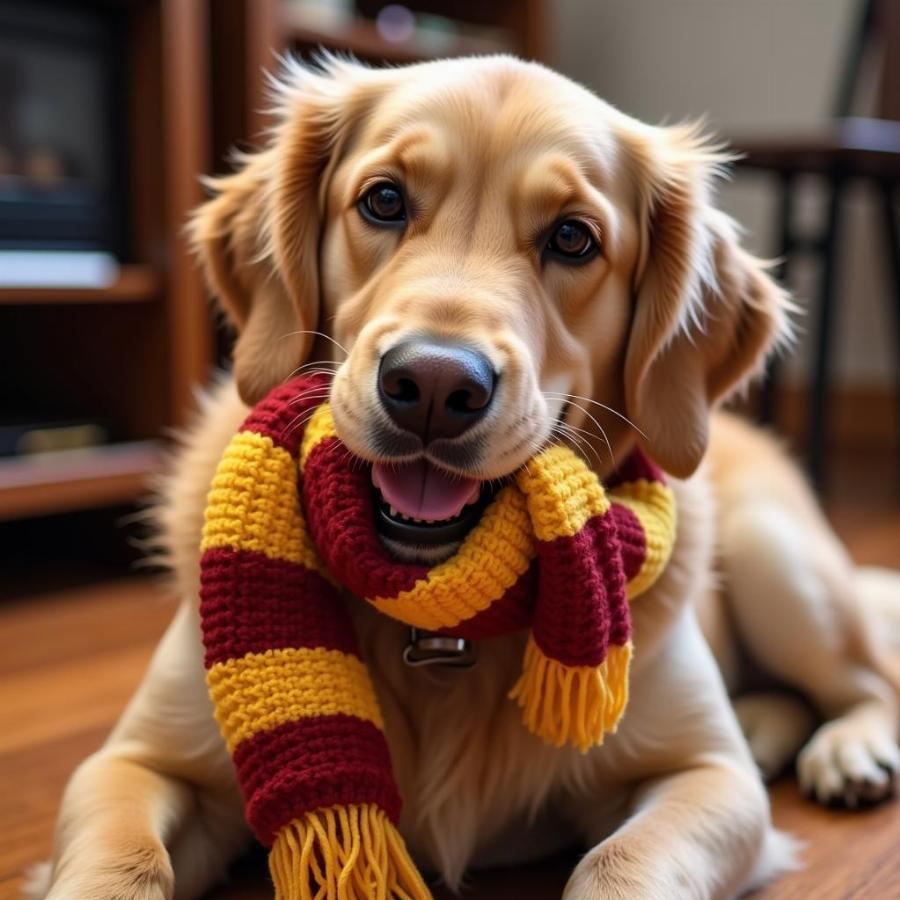 Dog Playing with Harry Potter Toy